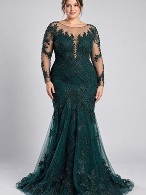 Alexander by Daymor 1474 Emerald Green Embellished Gown Mother of the Bride Gala